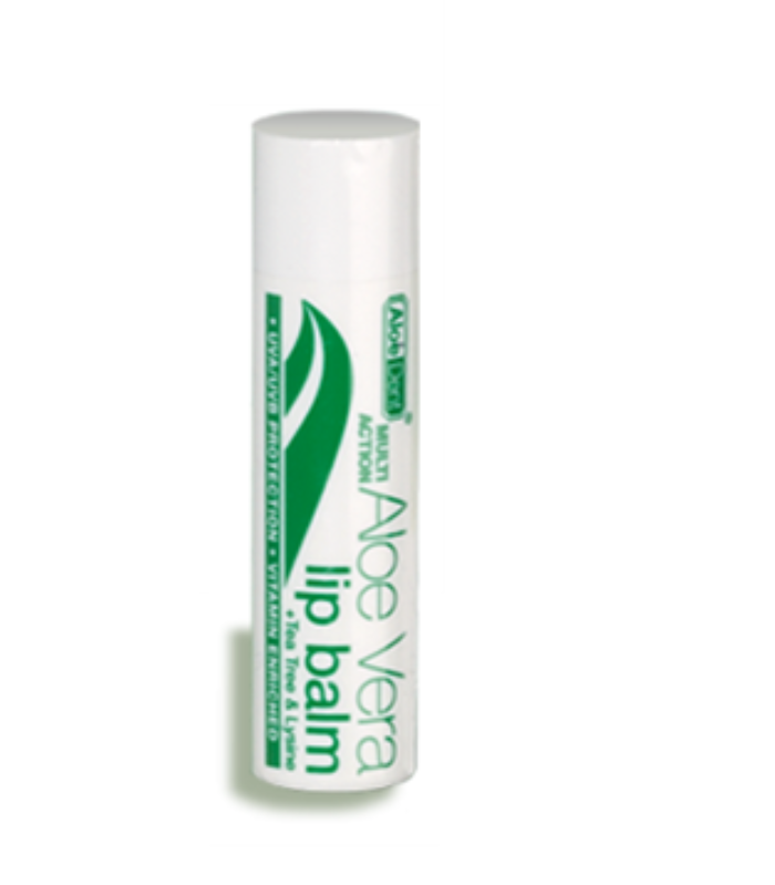 Optima Aloe Vera Lip Balm - With Tea Tree & Lysine